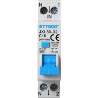 ETTROIT Interruttore magnetotermico Differenziale 1P+N 16A C16 220V 4.5kA 30mA 1 Modulo DIN JX251640