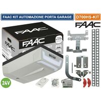 FAAC D700HS KIT PER AUTOMAZIONE PORTE GARAGE BASCULANTI E SEZIONALI ATTUATORE ELETTROMECCANICO A TRAINO 24V