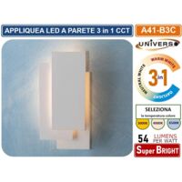 Perenz Box applique LED 12w rettangolare IP54 bianca Perenz luce calda
