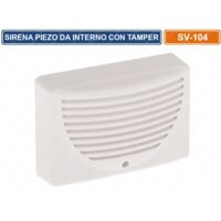 SIRENA SEGNALATORE PIEZO DA INTERNO PER SISTEMI ALLARME CON PROTEZIONE TAMPER