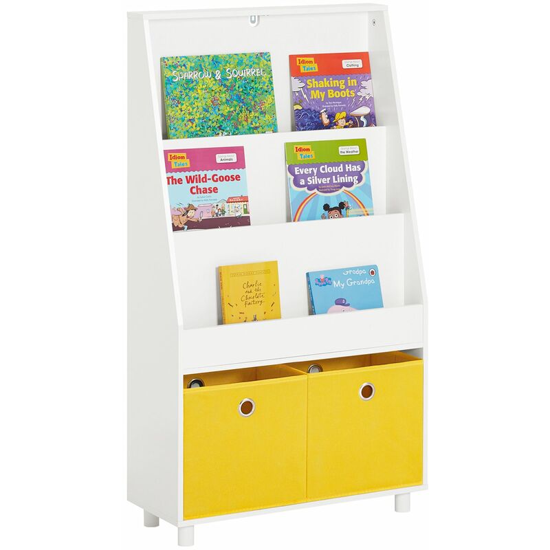 Librería estándar Infantil Organizador de Juguetes y Libros para Niños 58 x  27 x 76 cm KMB27-W SoBuy ES