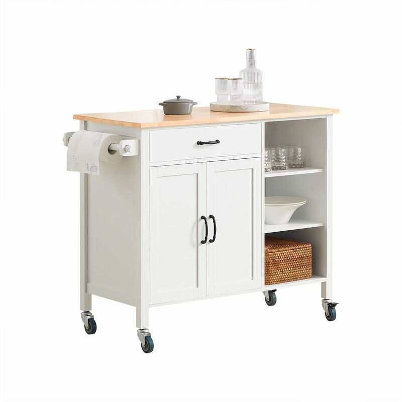 Carrito Sobuy Blanco 108x48x89 cm fkw103wn de cocina servir multiusos estantería on 2 1 108 48 89