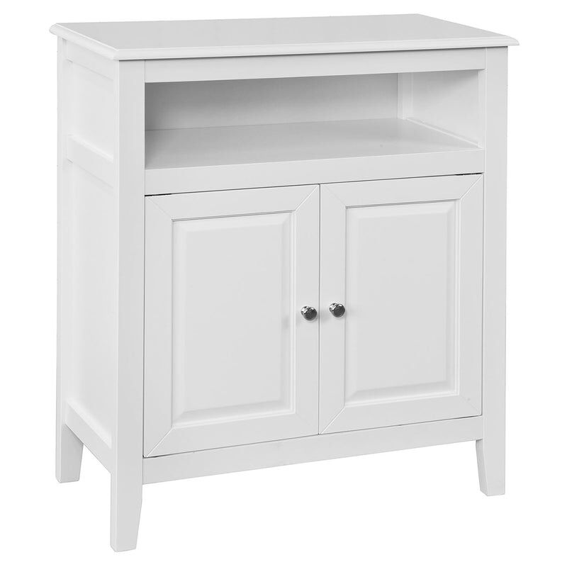 Armario para Baño,Aparador con 2 Puertas y Estante,L 69 x P 33 x H 80cm,Blanco Blanco FRG204-W SoBuy ES