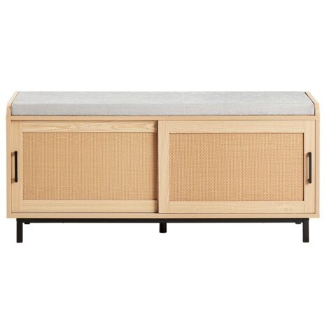 Banco Zapatero Banco de Almacenamiento con 2 Puertas 110 x 40 x 49 cm FSR154-N SoBuy ES