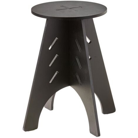 Mesa Auxiliar con Juntas de Espiga Mesita de Noche Mesa de Centro para Salón y Dormitorio 32 x 32 x 48.5 cm Negro HFBT01-K-SCH SoBuy ES (1/5)