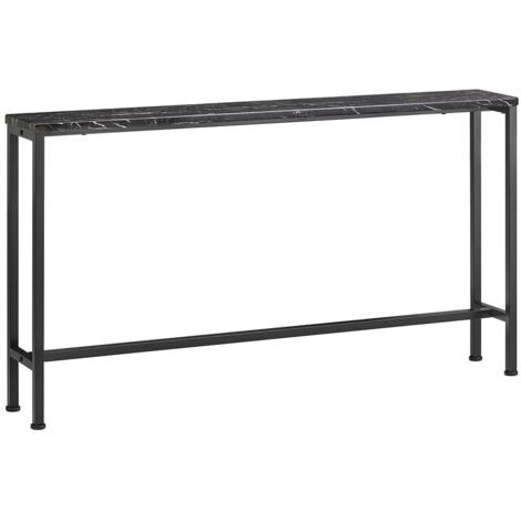 Mesa de Entrada Recibidor Mesa de Consola Estampado de Mármol Negro 120 x 20 x 65 cm FSB19-SCH SoBuy ES