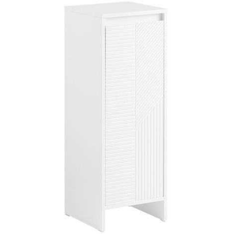 Mueble para Ropa Sucia Canasto para la Colada Amario de Baño con 1 Cesto Blanco 30 x 30 x 87 cm BZR154-W SoBuy ES