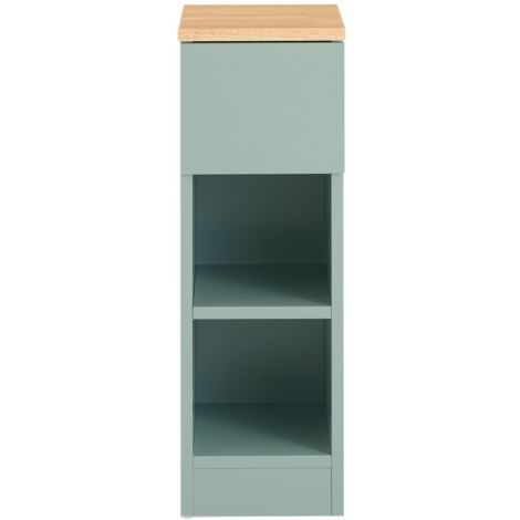 SoBuy FBT111-GR Mesita de Noche con 1 cajón Verde 20 x 35 x 61 cm