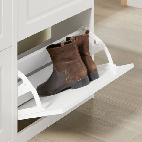 Zapatero con 4 Puertas Organizador para Zapatos Blanco 105 x 24 x 83 cm FSR79-W SoBuy ES