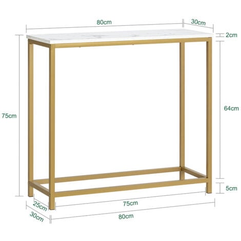 Mesa de Entrada Recibidor Mesa de Consola 80 x 75 x 30 cm con Forma Rectangular FSB29-G SoBuy ES