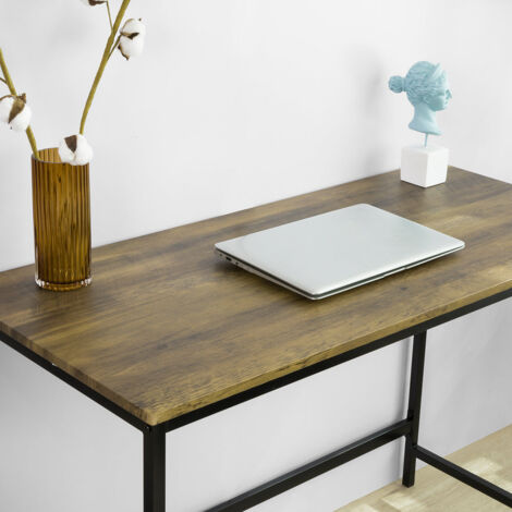 Mesa de café con Ruedas, Mesa en Forma de L con 2 estantes, Escritorio de  Esquina Estilo Industrial, 133 x 69 x 30 cm, FWT83-N SoBuy ES