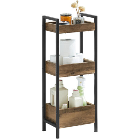 Estantería de baño con 3 niveles de bandejas Estantería tipo escalera 28x20x74 cm FRG226-F SoBuy ES