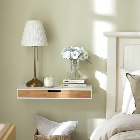 Estante de Pared con Cajón, Estante Estantería para la Sala, Estilo Moderno FRG93-WN SoBuy ES
