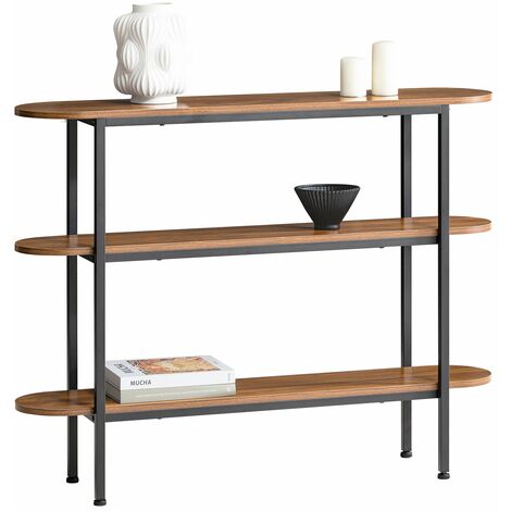 Mesa de Consola Mesa de Entrada Recibidor con 3 Estantes 110 x 25 x 86 cm FSB67-WS SoBuy ES