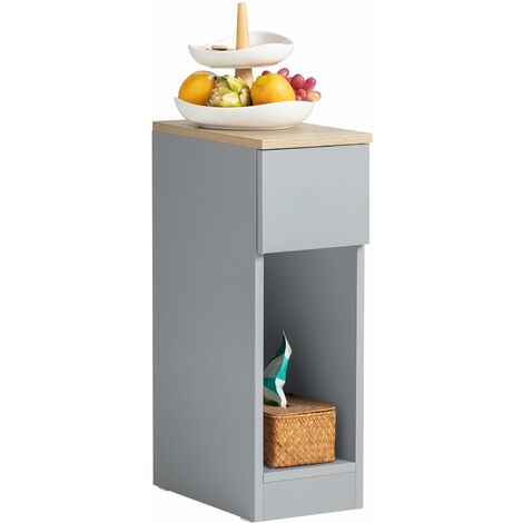 Mesa Auxiliar Mesita de Noche con 1 Cajón Mesa para Salón Comedor 20 x 35 x 60 cm Gris FBT111-HG SoBuy ES