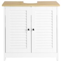 Mueble para Debajo del Lavabo Fregadero Armario de Baño de Suelo con 2 Puertas 60 x 35 x 59 cm FRG237-WN SoBuy ES
