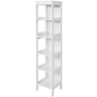 Estantería de Baño con 5 Estantes (LxPxH) 30 x 30 x 139 cm Blanco BZR14-W SoBuy ES
