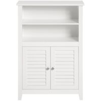 Mueble Auxiliar para baño Armario de baño Organizador con 2 estantes y 2 Puertas BZR13-W SoBuy ES
