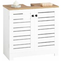 Mueble de baño para baño, color blanco y natural, 60 x 30 x 59 cm BZR40-W SoBuy ES