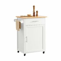 Carrito Auxiliar de Cocina con un cajón y una Puerta Carrito Multifuncional 68x46x90 cm FKW102-WN SoBuy ES