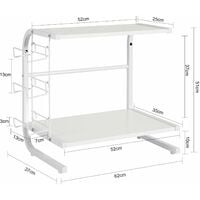 Buyi-World soporte para microondas soporte para microondas estante estante  cocina soporte para micro Vhermosa OTTO-LKX-2555