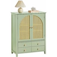 Aparador Recibidor Mueble de Entrada con 2 Puertas y 4 Cajones 70 x 34 x 90 cm Verde FSB72-GR SoBuy ES