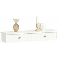 Estantes de Pared, Armario suspendido, Estanteria para trasteros, de MDF, Blanco L64cm x P15cm x H10cm FRG43-W SoBuy ES