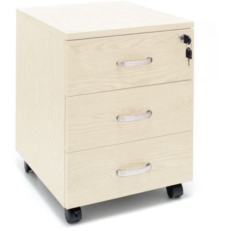 Cassettiera da ufficio con Rotelle, L 42 x P 56 x H 51 cm (Grigio