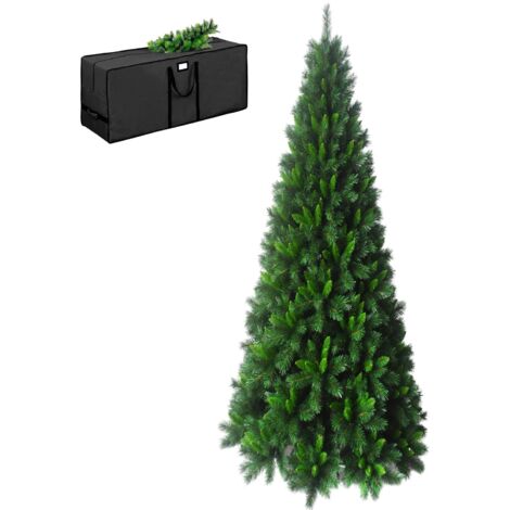 Albero di Natale Effetto Realistico Pino Sweden Slim Artificiale Richiudibile Salvaspazio Apertura Ramo a Gancio Folto Verde con Borsone PINO SWEDEN SLIM VERDE 180cm (1/4)