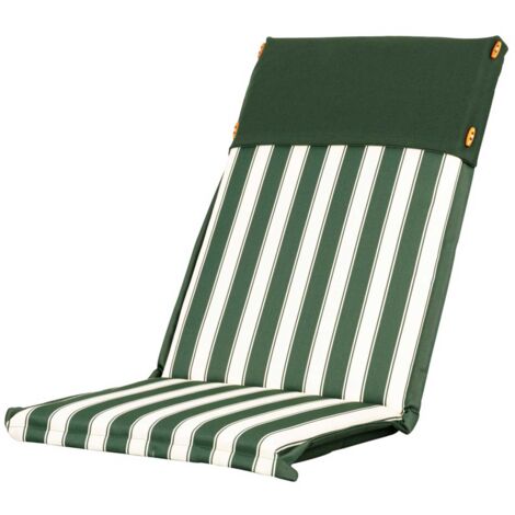 Marvin Cuscino per Poltrona Sedia Sdraio Relax SEDIVA da Giardino Esterno Tessuto Resistente Imbottito Reclinabile Sfoderabile ALTO VERDE A RIGHE