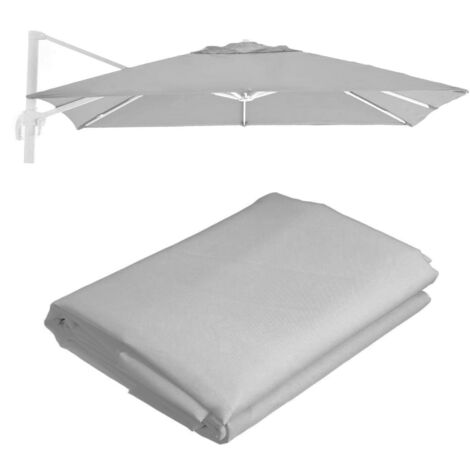Marvin Telo Ricambio Per Ombrellone Palo Decentrato Giardino Senso 3X3 3X4 Copertura Esterno Grigio - 3 X 4