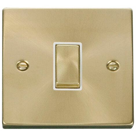 AET Victorian Antique Brass 1-Gang 1000W Dimmer Switch - 2 Way, Push On/Off, Rotary Dim, 240V
