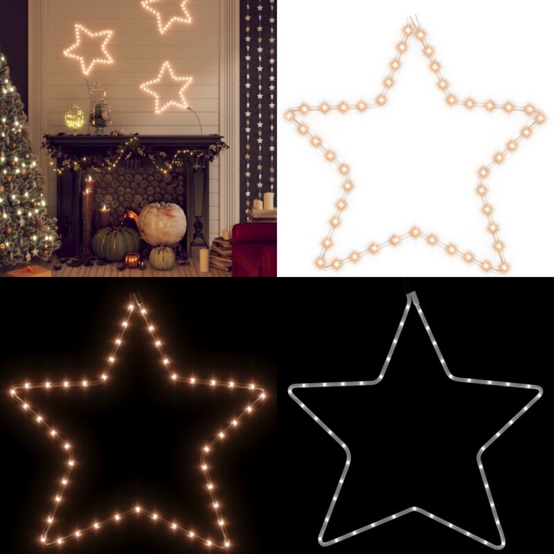 VidaXL Figure D'Etoile De Noël Avec 48 LED Décoration De Noël Ornement De Vacances Décoration De Fête Salle De Séjour 343292 - Maison