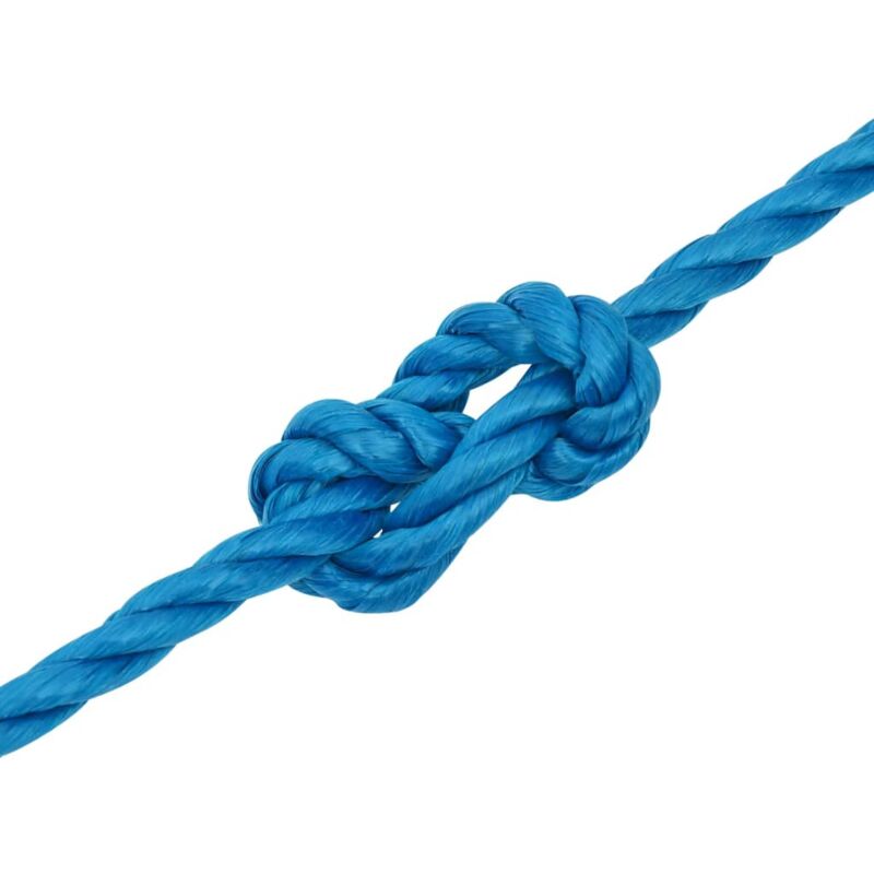 Corde Bleu VidaXL Corde De Bateau Corde De Levage Câble D'Amarrage Ancrage Navire Lignes De Gréement Corde à Linge Bleu 16 Mm 100 M Polypropylène Corde Bateau