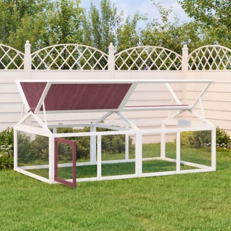 Furniture Limited - Enclos animaux moka 200x112,5x74 cm bois