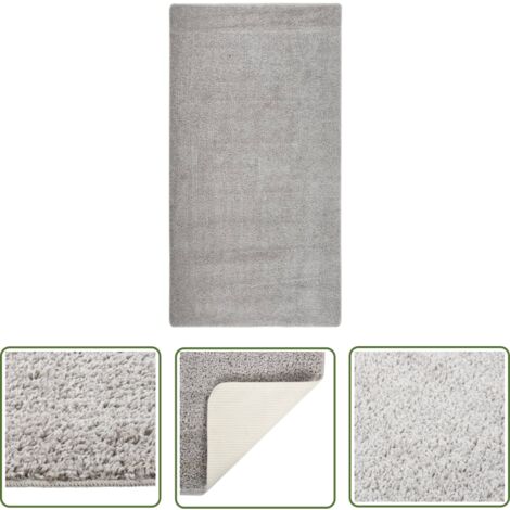 Tapis Shaggy Blanc 160x200 Cm – Moelleux, Antidérapant, Résistant Aux Taches, Polyester