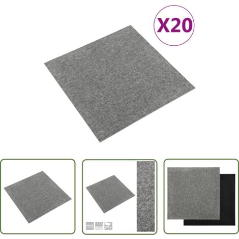 Dalles De Tapis De Sol 20 Pcs 5 M² 50x50 Cm Vert