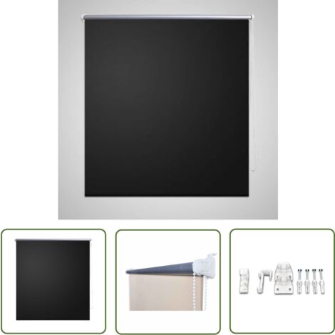 Store enrouleur occultant 160 x 175 cm noir - Store Occultant - Rideau Obscurcissant - Store Enrouleur - Isolation Thermique - Chambre À Coucher