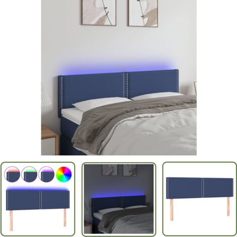 Tête de lit à LED Gris clair 200x5x78/88 cm Tissu | Leroy Merlin