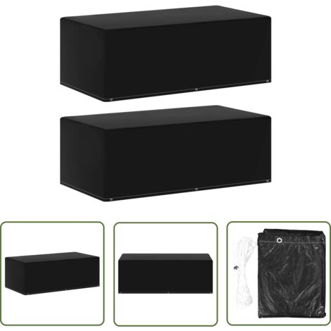 Housse De Protection Pour Meubles De Jardin - 175x65x60 Cm - Tissu Oxford 420D Imperméable Anti-UV - Avec Cordon De Serrage