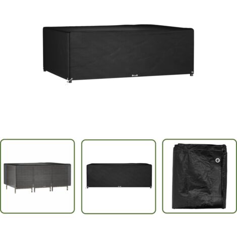The Living Store Housse de salon de jardin 12 œillets 270x180x90cm rectangulaire - Housses De Meubles D'extérieur - Housse De Jardin - Protection Mobilier Extérieur - Housse Anti Uv - Housse Imperméab (1/5)