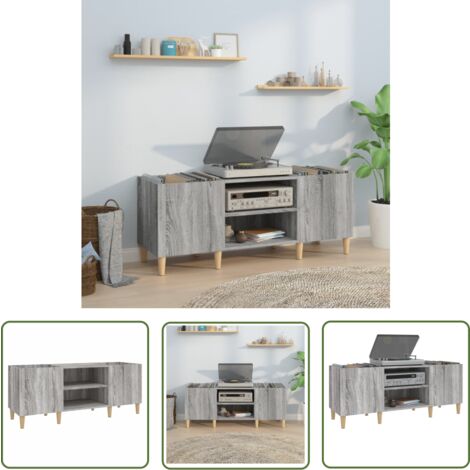 Étagère D'angle Mobile à 6 Niveaux Pour Audio/vidéo AV - Étagère D'angle En Bois Pour Tourne-disque - Composant Stéréo - Console De Rangement Ouverte