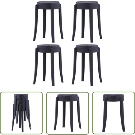 Lot De 6 Tabourets Gigognes En Plastique Empilables - Portables, Solides (363 Kg) - Pour Maison, Jardin, Salle De Classe