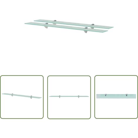 Étagère De Douche En Verre Transparent 4x24" - Avec Rail Métal, Pour Shampoing, Gel Douche, Rangement Salle De Bain - 3