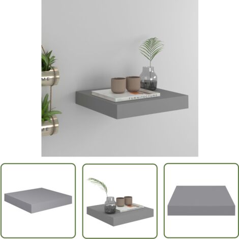 3 Pcs Étagères Murale | Étagère Flottante | Étagères De Rangements Sous Forme De Cube Gris Mdf Cfw63269 93135865