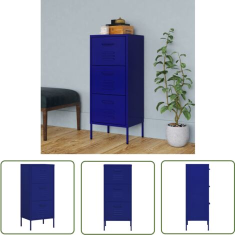 Armoire De Rangement Noir - 42,5x35x101,5 Cm - Acier - Neuve
