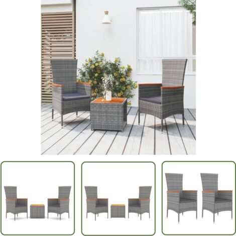 Patiojoy Ensemble De 3 Meubles De Patio ExtÃ©rieur Ensemble De 3 Meubles De Patio Ext Rieur Ensemble De Conversation En Osier Tous Temps Avec Pouf Rembourr Et Table D Appoint Blanc