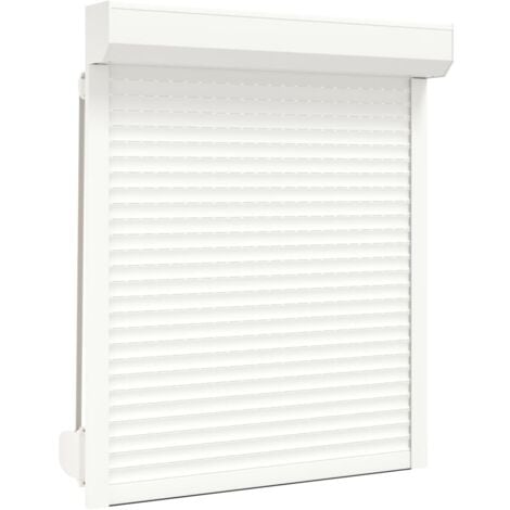 Volet roulant aluminium 100x120 cm blanc - The Living Store
