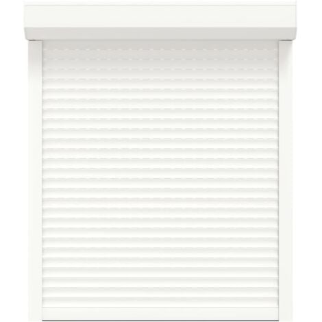 Volet roulant aluminium 100x120 cm blanc - The Living Store