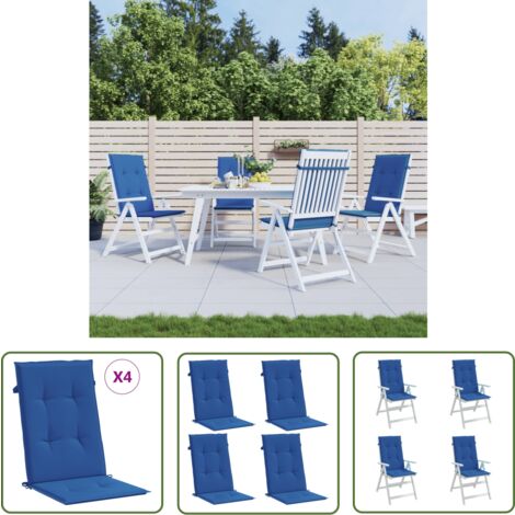 Chaise Jardin Basse Effet Bois Bleu Beliani - Accoudoirs, Dossier Confortable, 160kg Charge